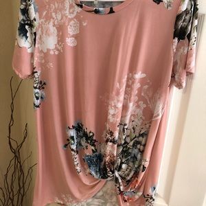 Floral knotted tunic